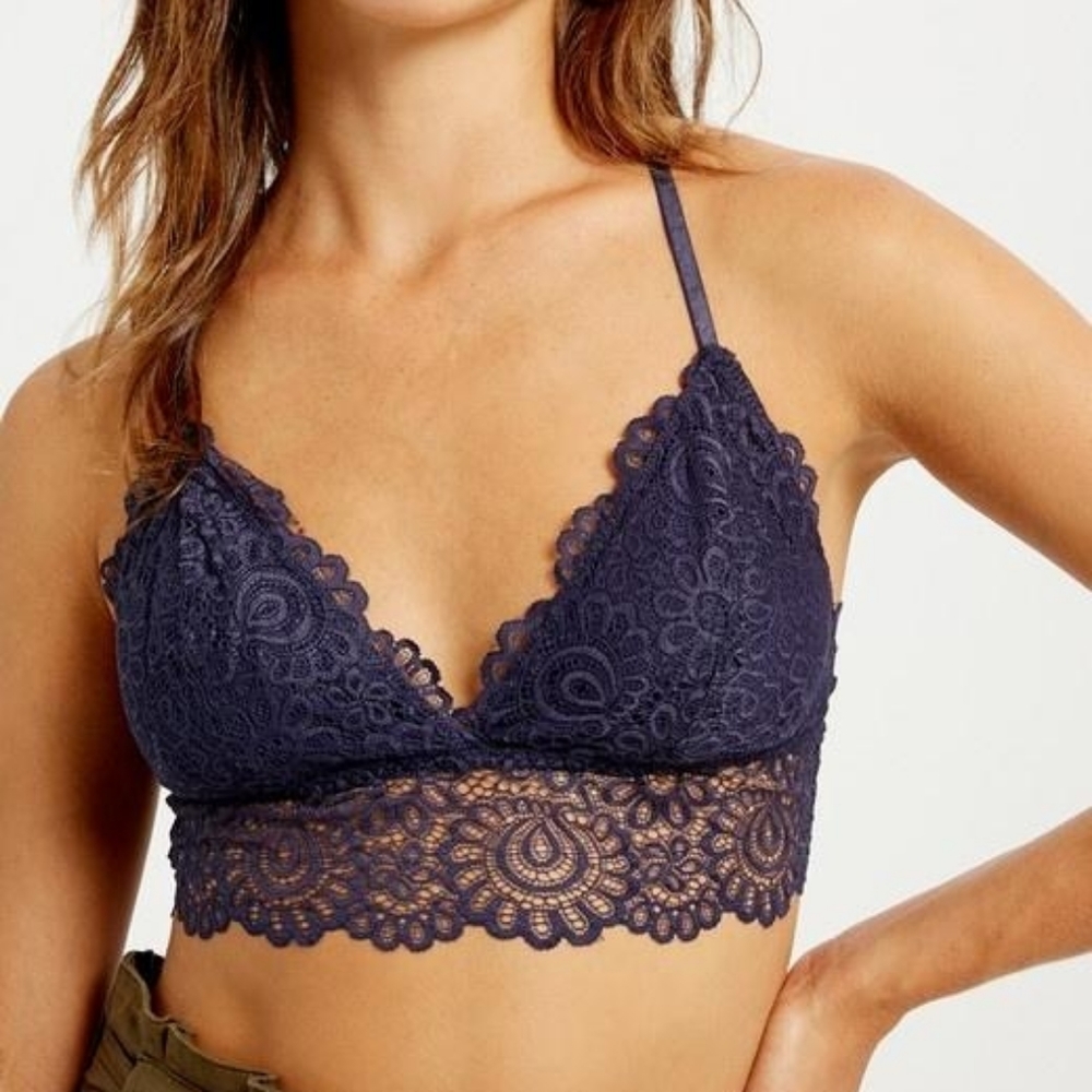 Amor - Navy Lace Bralette